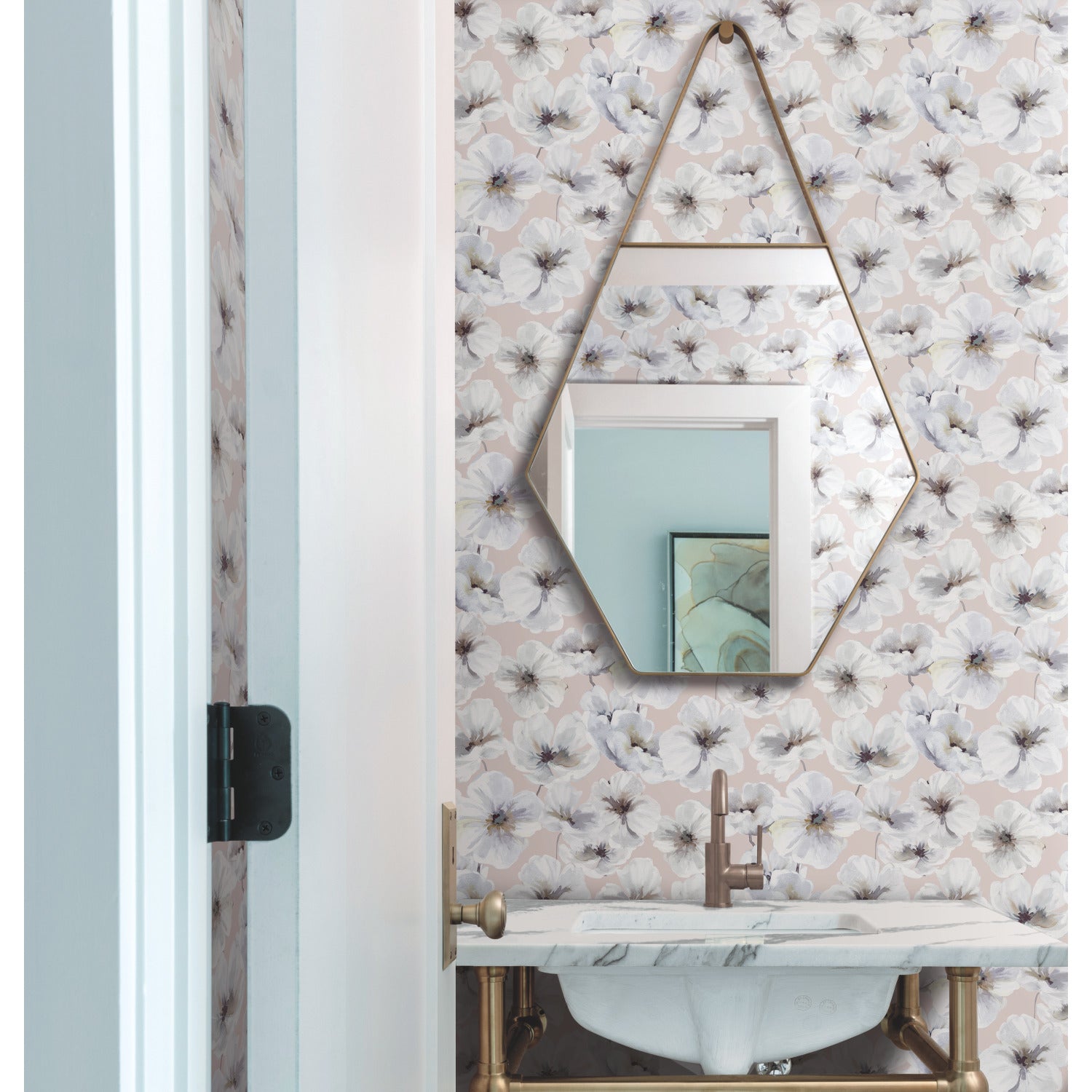 RMK12515RL Peel and Stick Wallpaper in a room setting