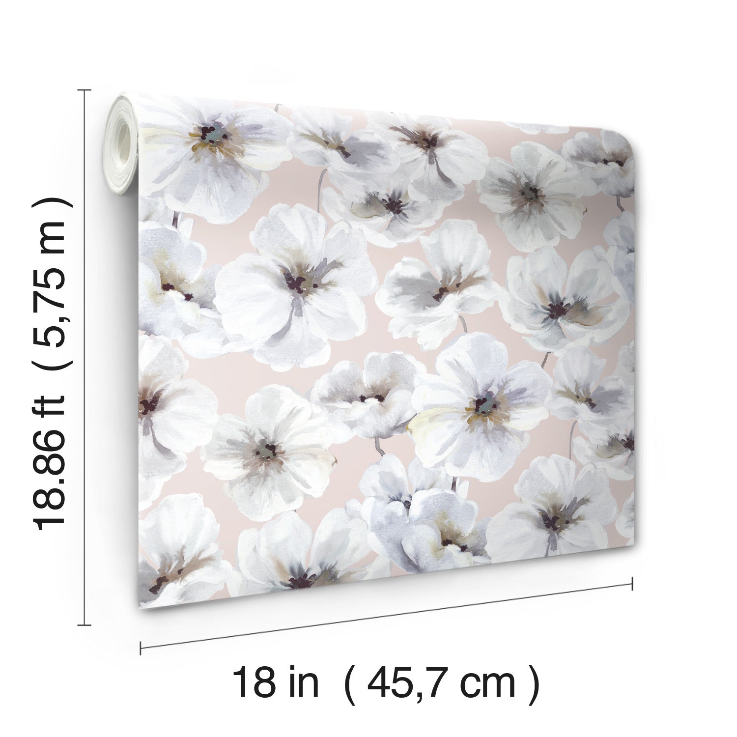 RMK12515RL Peel and Stick Wallpaper - dimensions