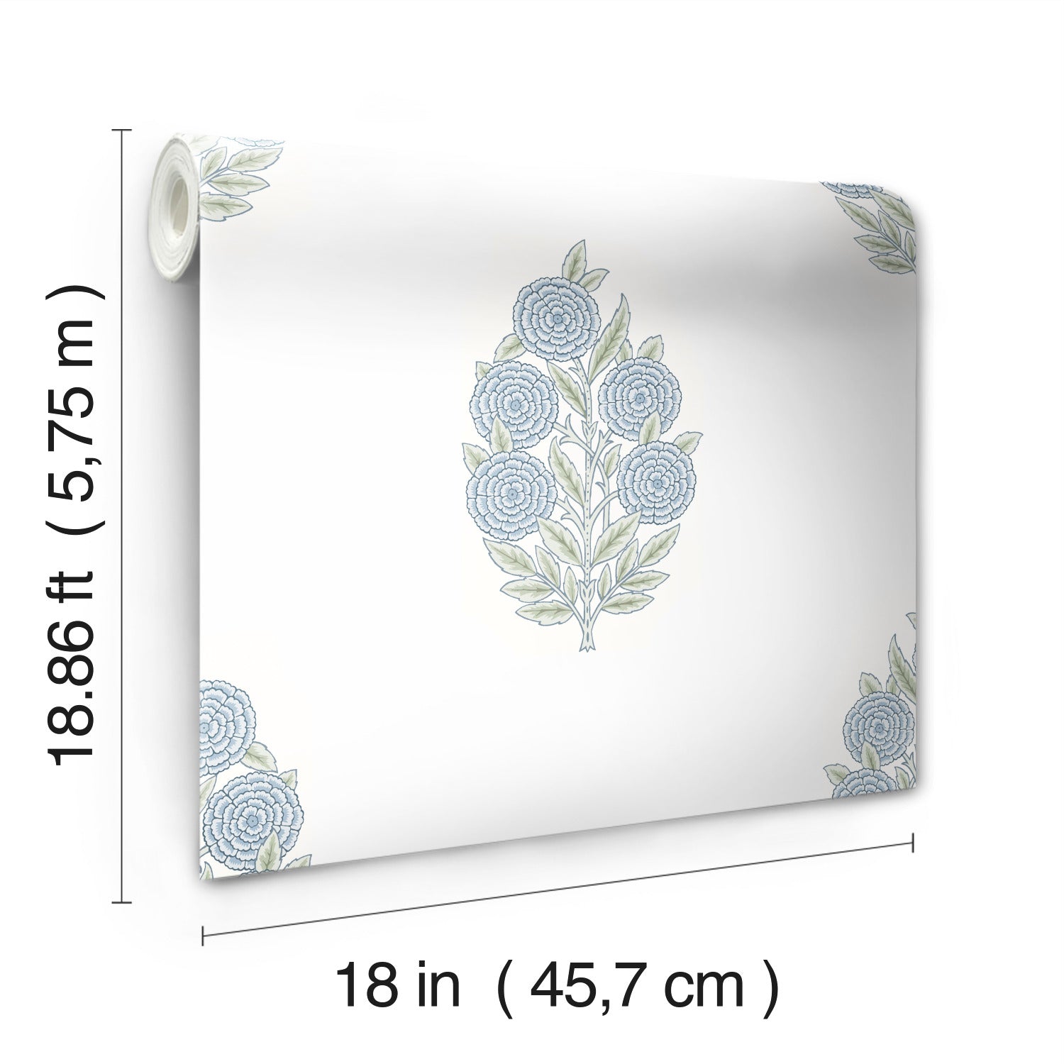 RMK12517RL Peel and Stick Wallpaper - dimensions