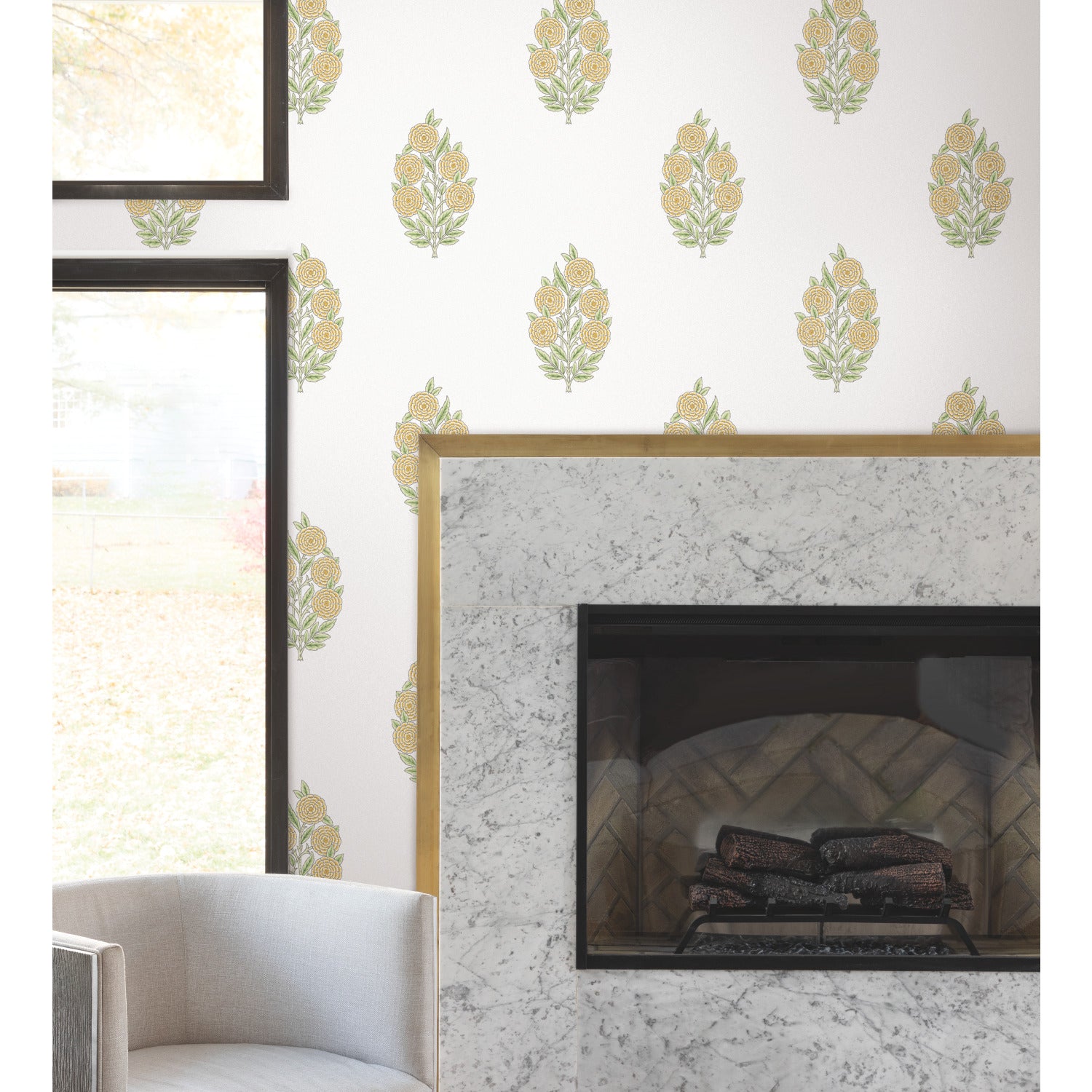 RMK12518RL Peel and Stick Wallpaper in a room setting