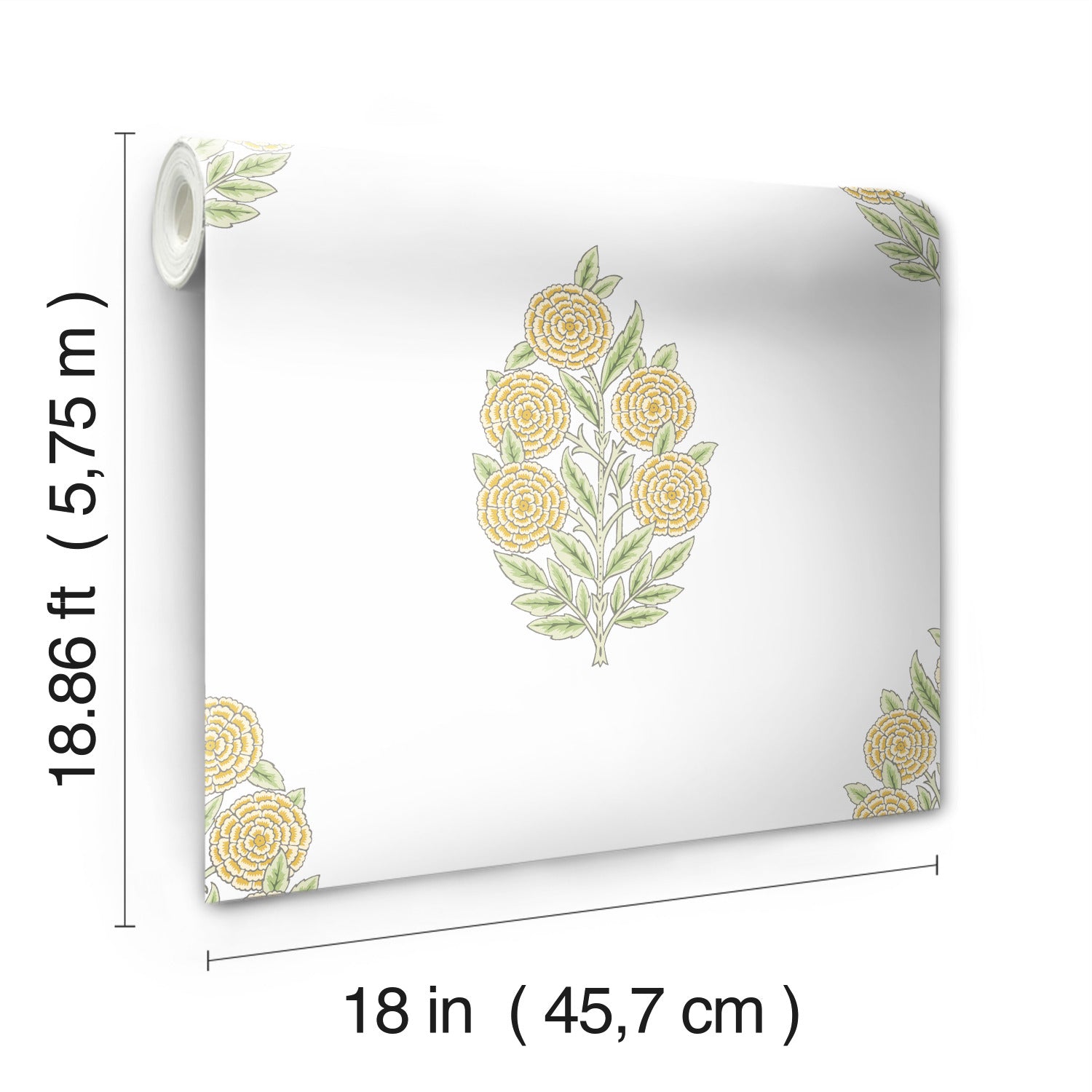 RMK12518RL Peel and Stick Wallpaper - dimensions