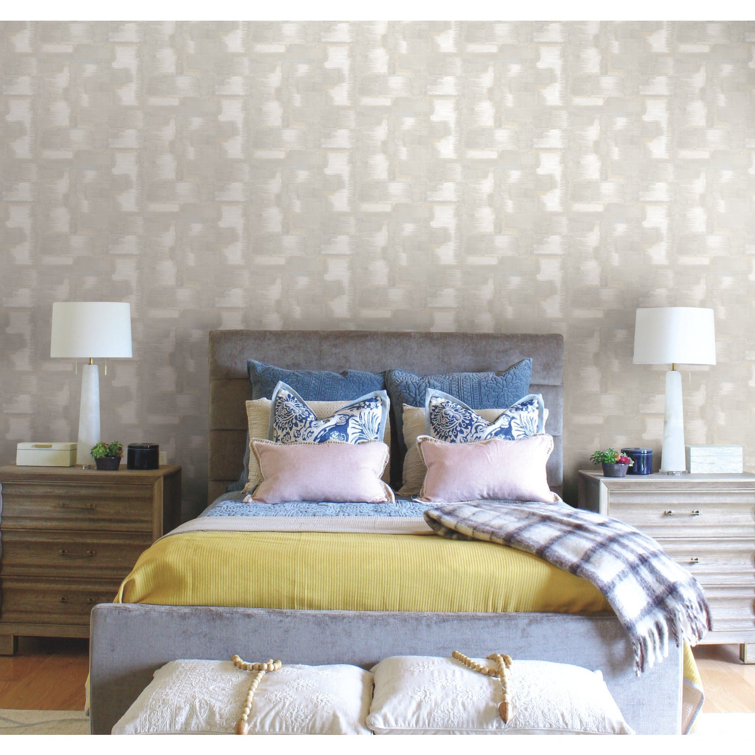 RMK12527RL Peel and Stick Wallpaper in a room setting