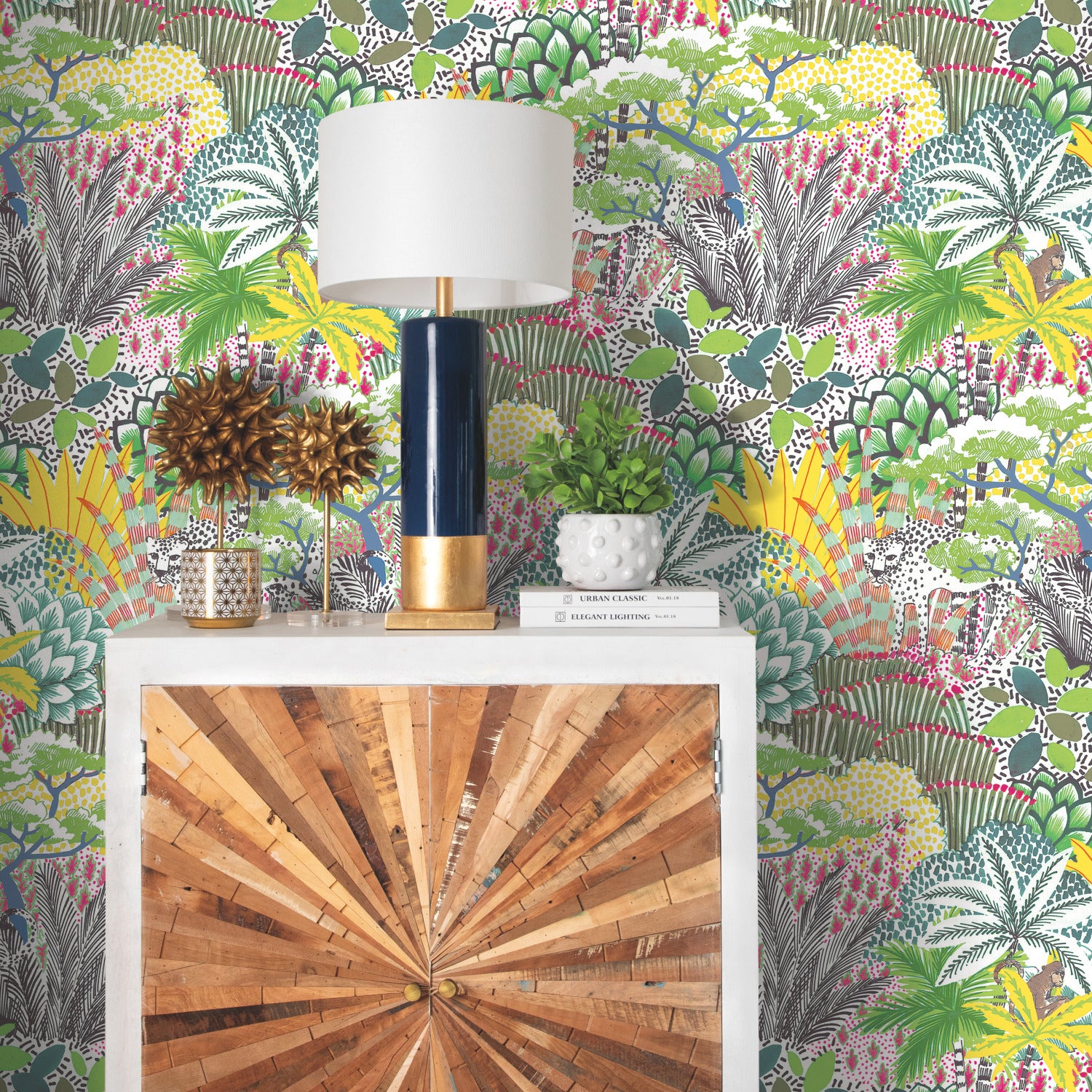 RMK12532RL Peel and Stick Wallpaper in a room setting