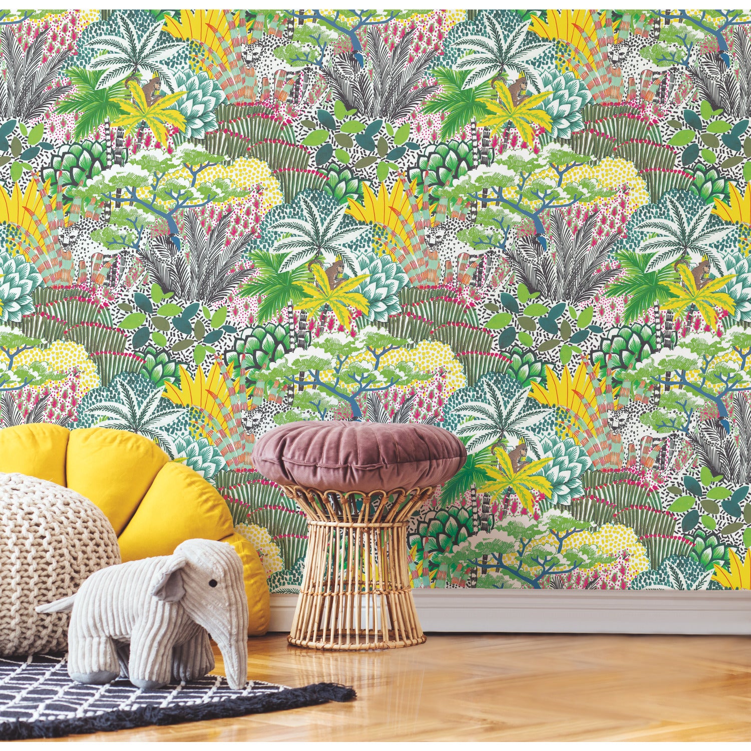 RMK12532RL Peel and Stick Wallpaper in a room setting