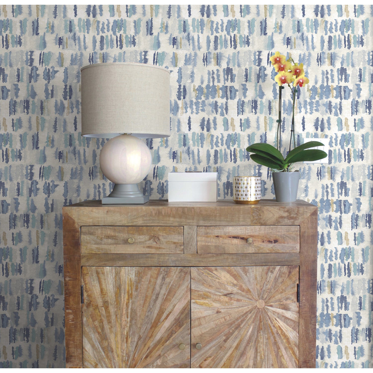 RMK12533RL Peel and Stick Wallpaper in a room setting