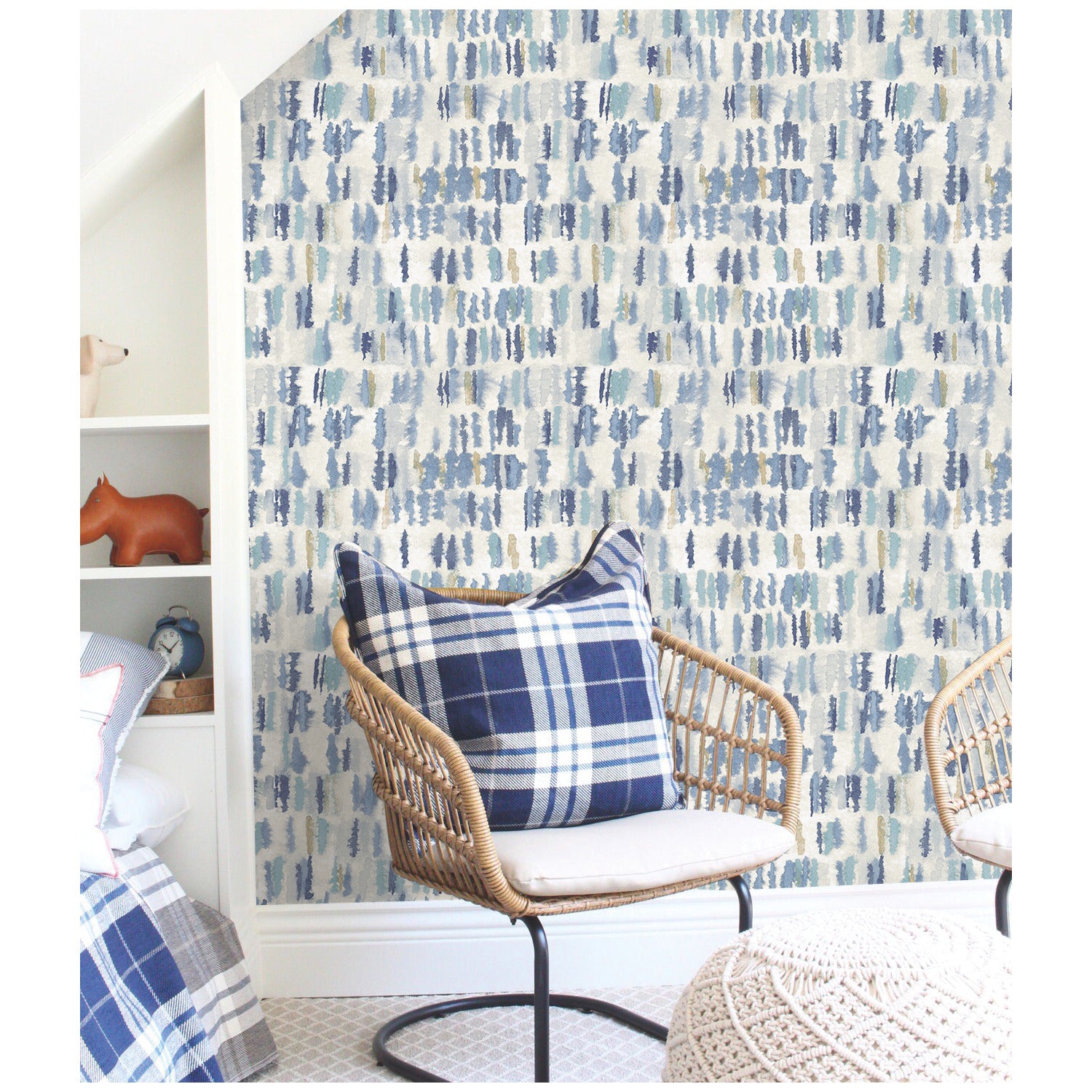 RMK12533RL Peel and Stick Wallpaper in a room setting