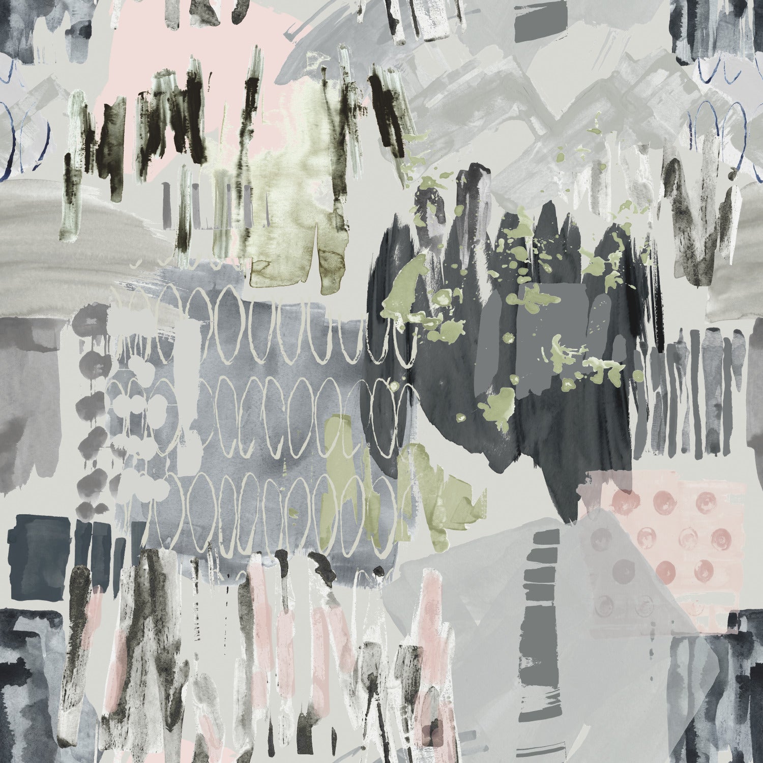 Abstraction Grey P&S Wall Murals by WallPops