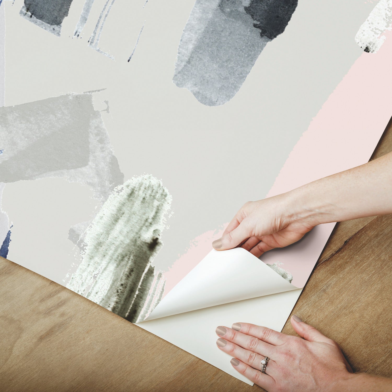 Abstraction Grey P&S Wall Murals - how to peel