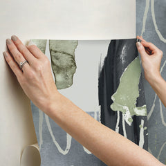 Abstraction Grey P&S Wall Murals - how to stick