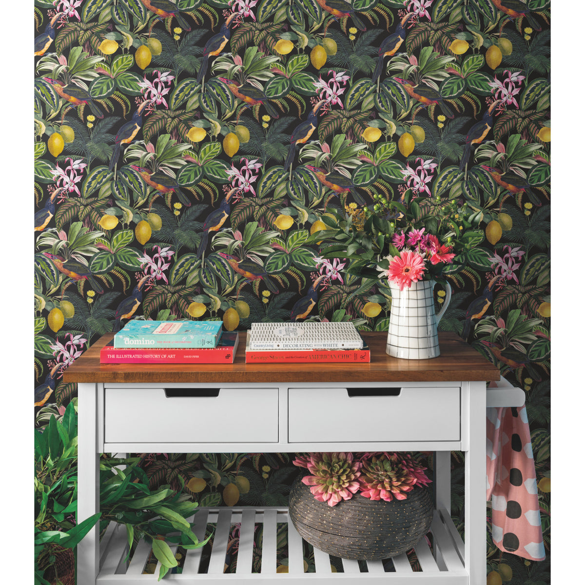 RMK12536RL Peel and Stick Wallpaper in a room setting