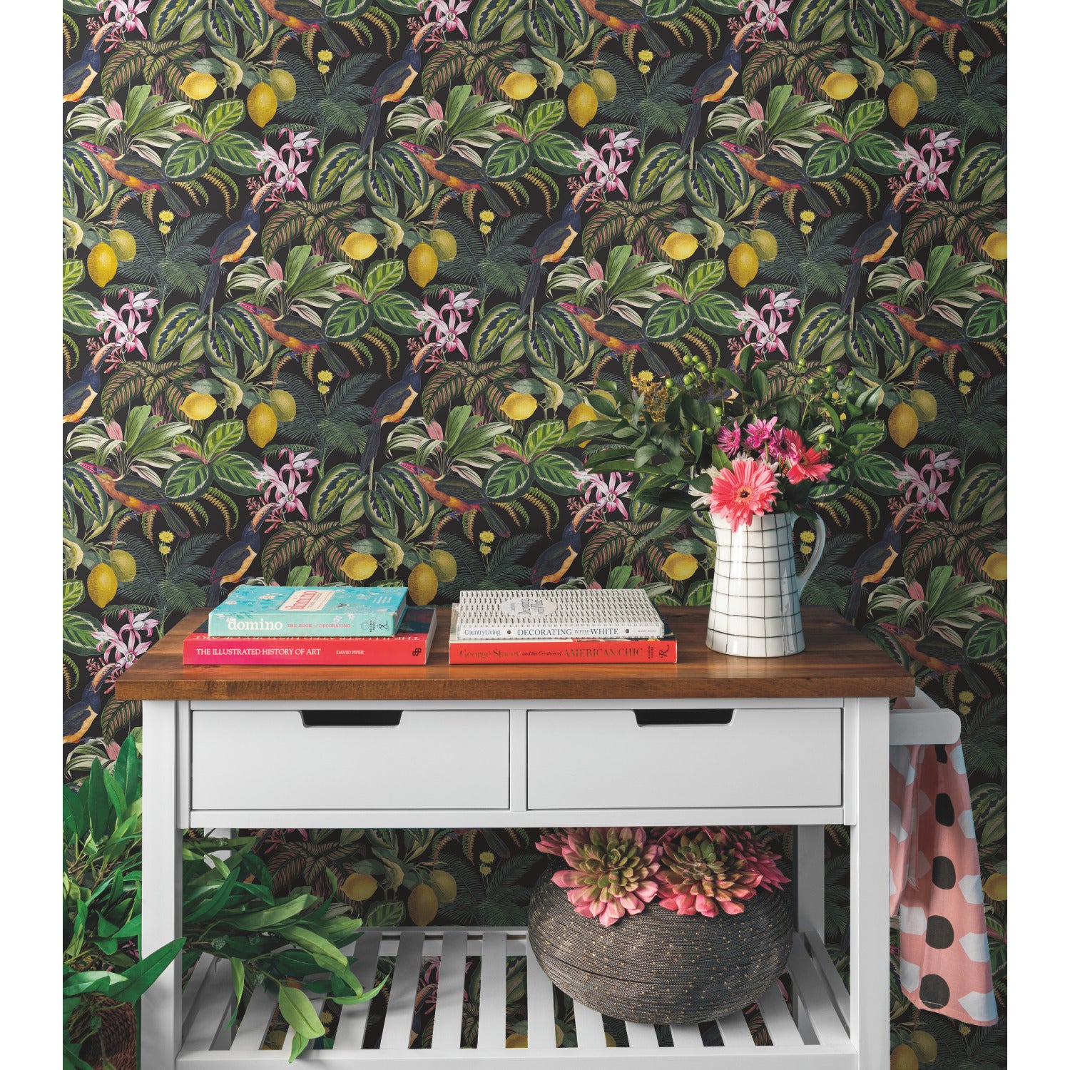 RMK12536RL Peel and Stick Wallpaper in a room setting