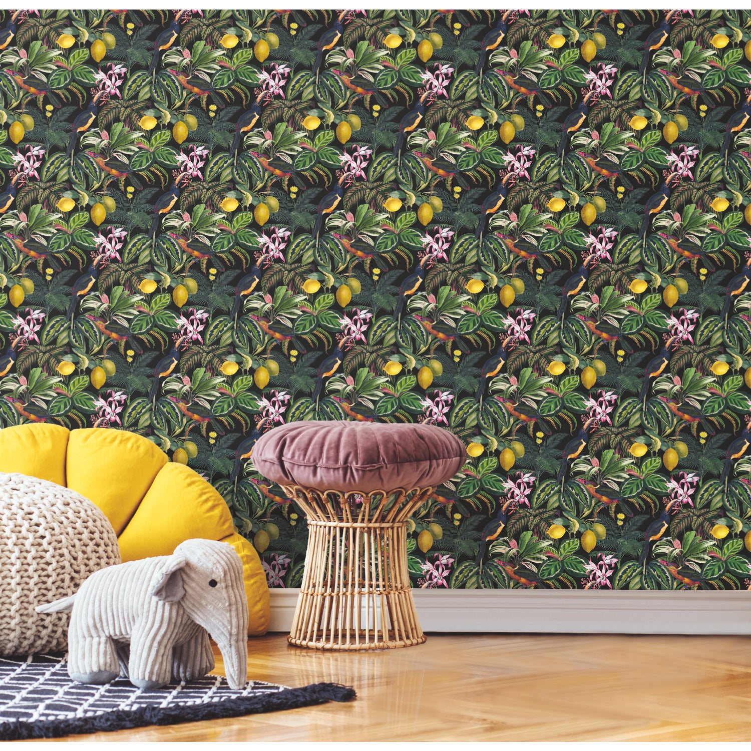 RMK12536RL Peel and Stick Wallpaper in a room setting
