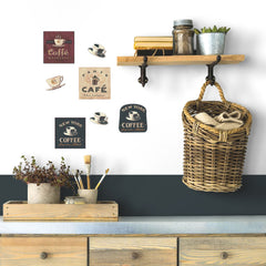 Coffee House Wall Decals in a room setting