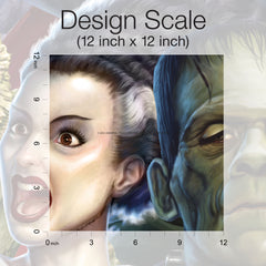 Universal Studios Iconic Monsters P&S Wall Murals pattern close-up