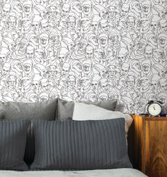 Universal Classic Monsters P&S Wallpaper in a room setting