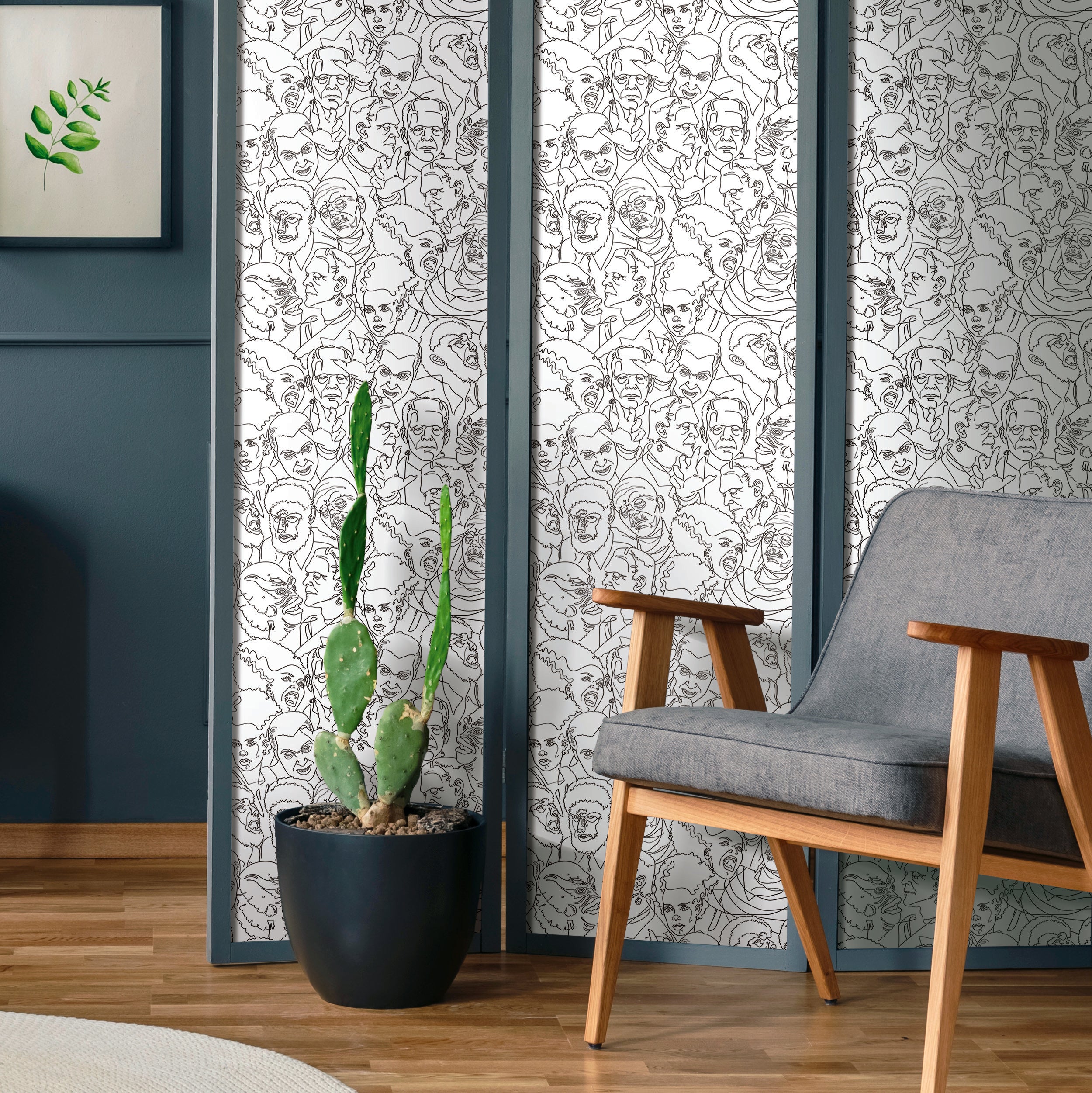 Universal Classic Monsters P&S Wallpaper in a room setting