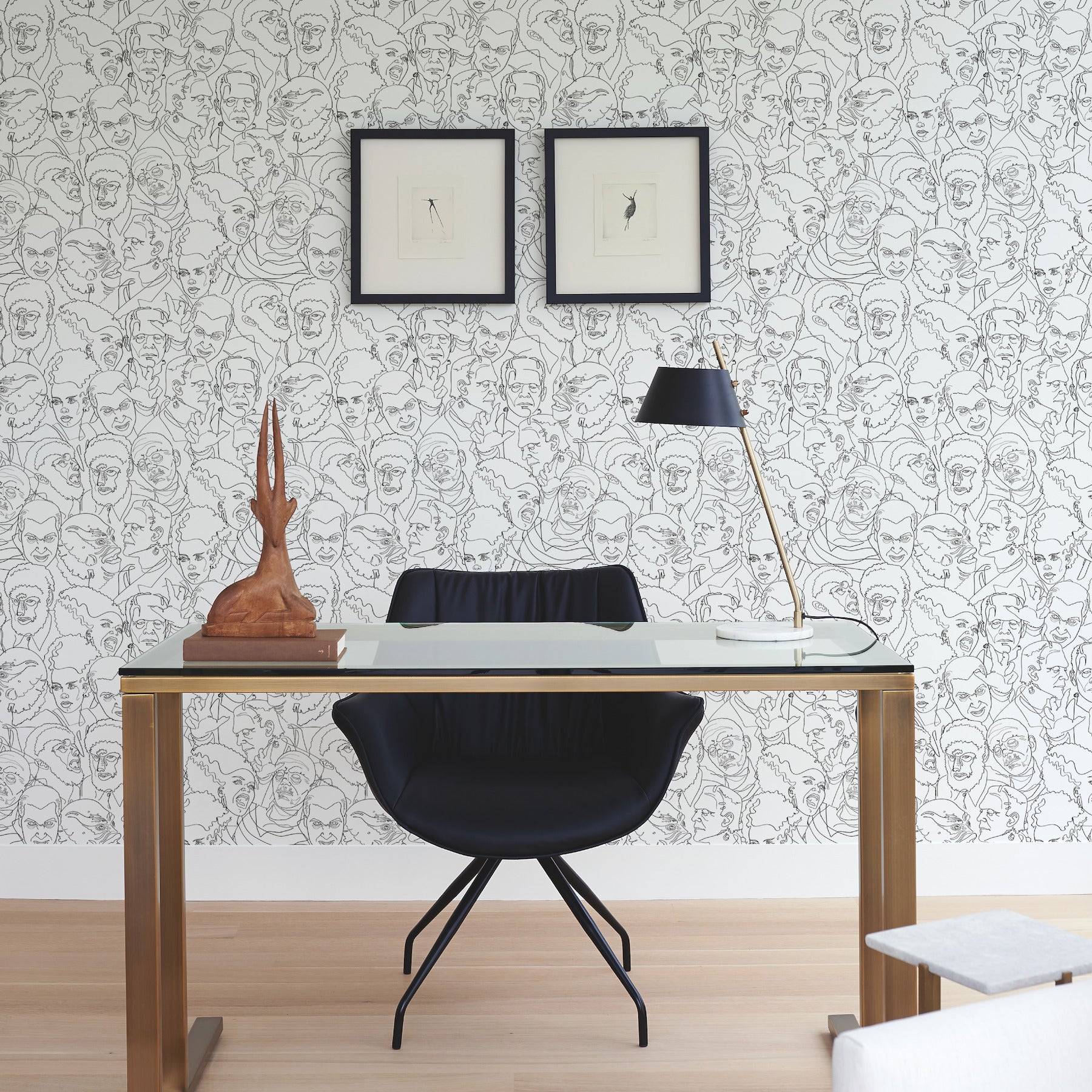 Universal Classic Monsters P&S Wallpaper in a room setting
