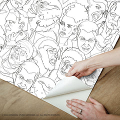 Universal Classic Monsters P&S Wallpaper peel step