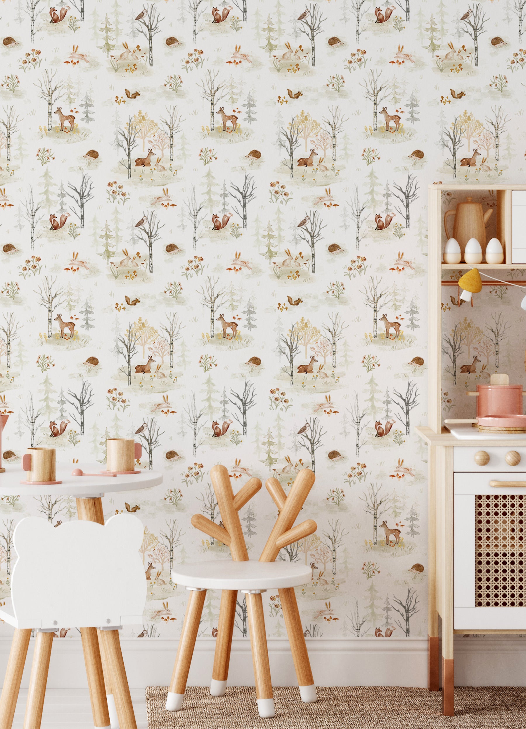 Clara Jean Peel and Stick Wallpaper in a room setting