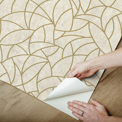 Modern Crescent Moon Peel and Stick Wallpaper