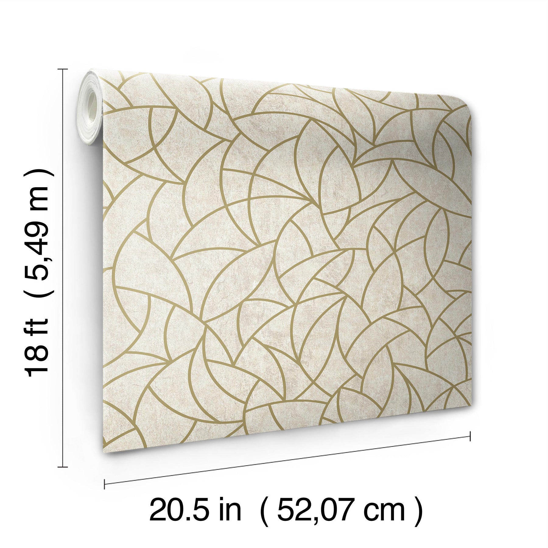Modern Crescent Moon Peel and Stick Wallpaper