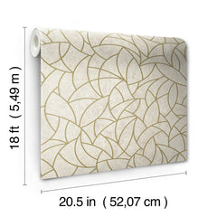 Modern Crescent Moon Peel and Stick Wallpaper