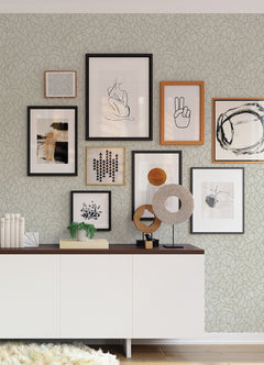 Modern Crescent Moon Peel & Stick Wallpaper in a room setting