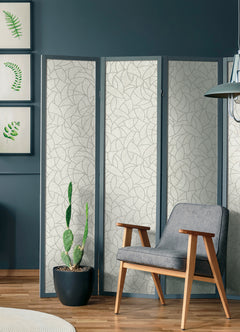 Modern Crescent Moon Peel & Stick Wallpaper in a room setting