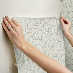 Modern Crescent Moon Peel & Stick Wallpaper - how to stick