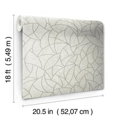 Modern Crescent Moon Peel & Stick Wallpaper - dimensions