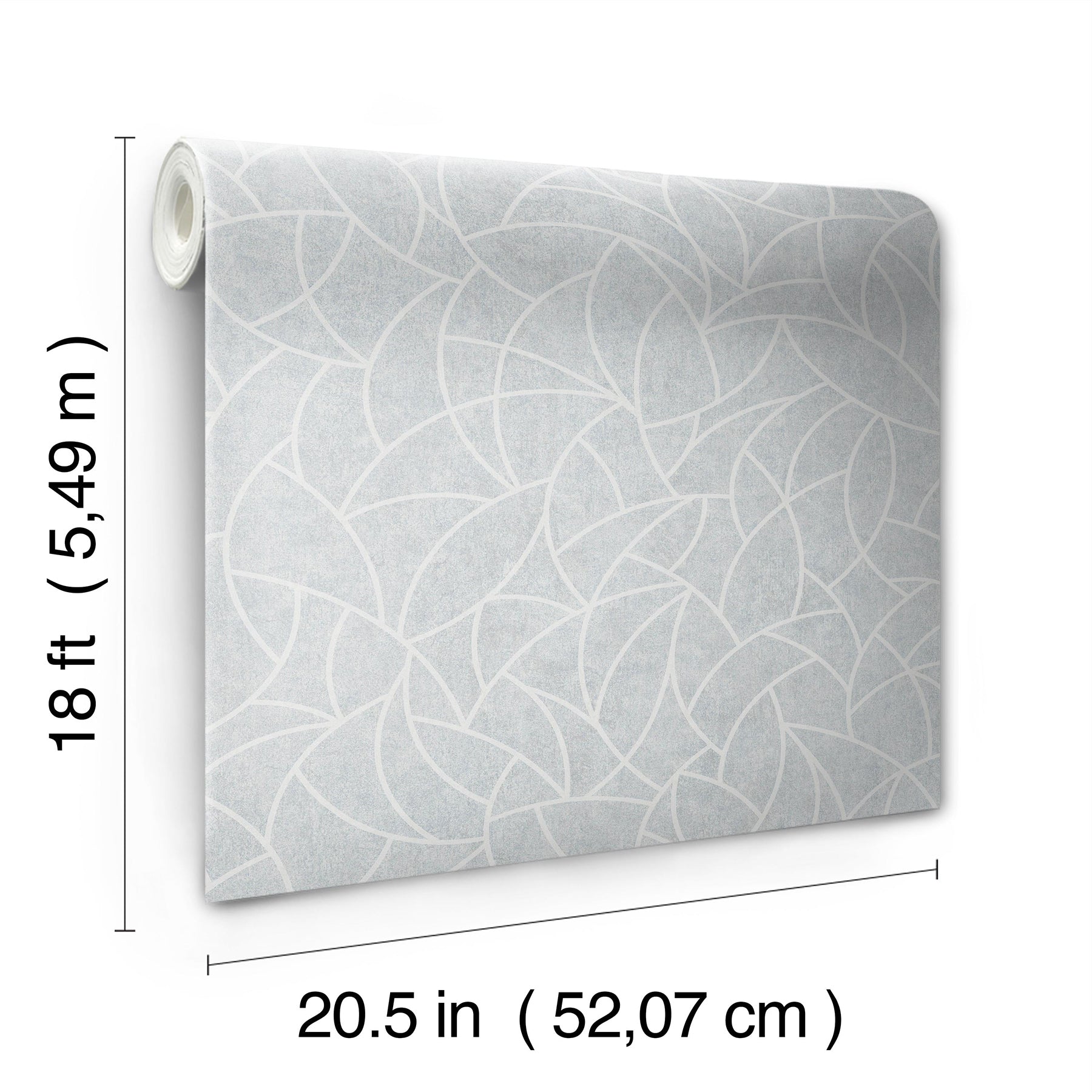 Modern Crescent Moon Peel & Stick Wallpaper - dimensions
