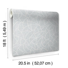 Modern Crescent Moon Peel & Stick Wallpaper - dimensions