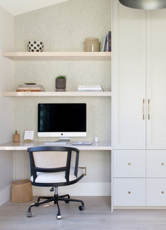 Modern Crescent Moon Peel & Stick Wallpaper in a room setting