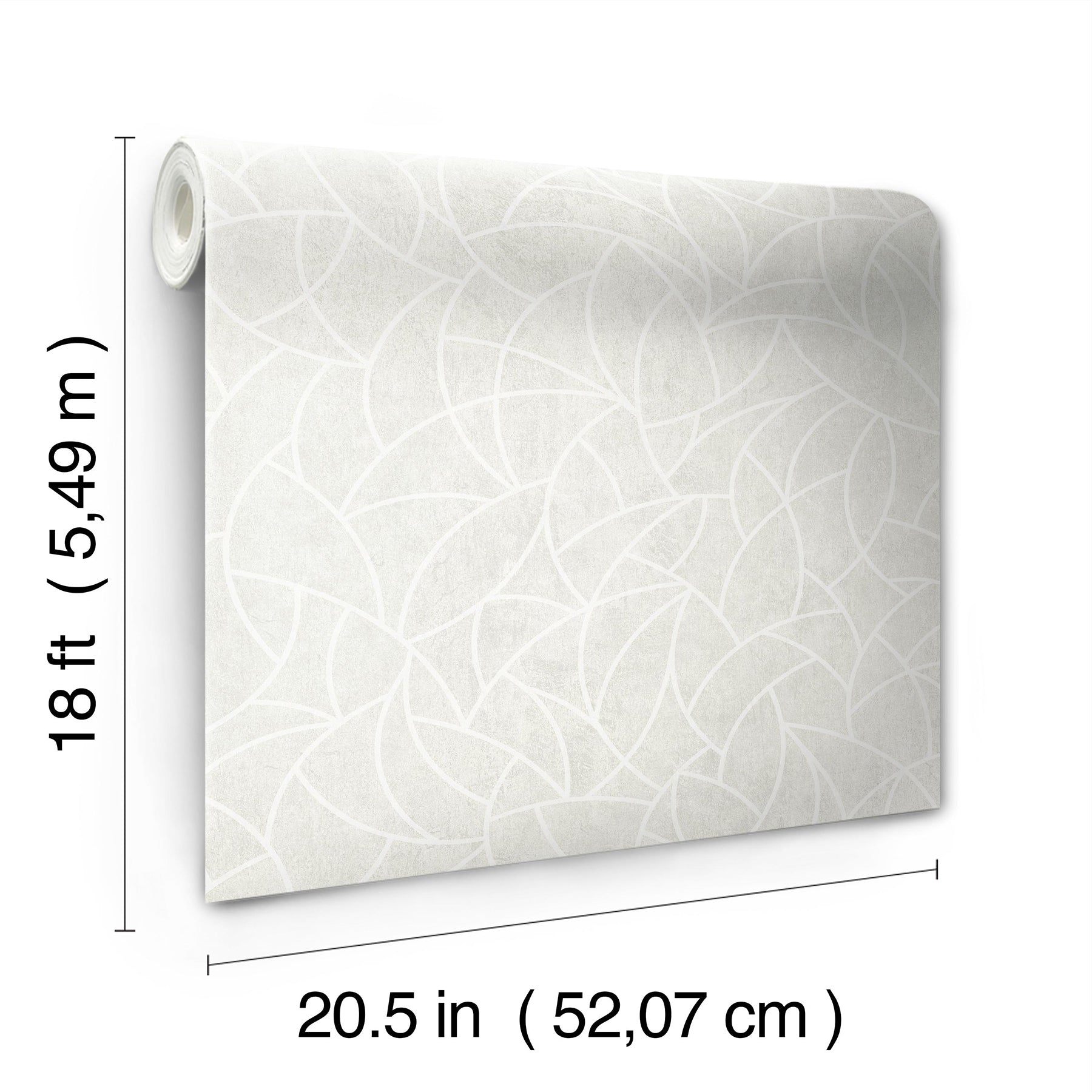 Modern Crescent Moon Peel & Stick Wallpaper - dimensions