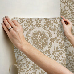 Boho Baroque Damask Peel & Stick Wallpaper - how to stick