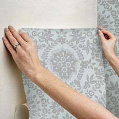 Boho Baroque Damask Peel & Stick Wallpaper - how to stick