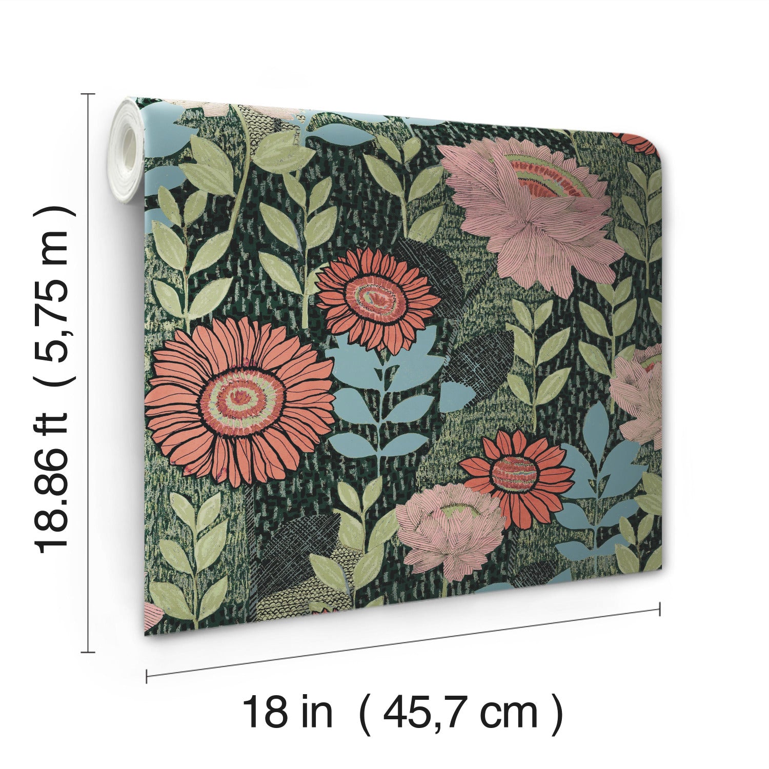 RMK12575RL Peel and Stick Wallpaper - dimensions