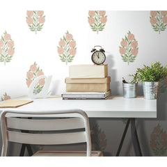 RMK12576RL Peel and Stick Wallpaper in a room setting