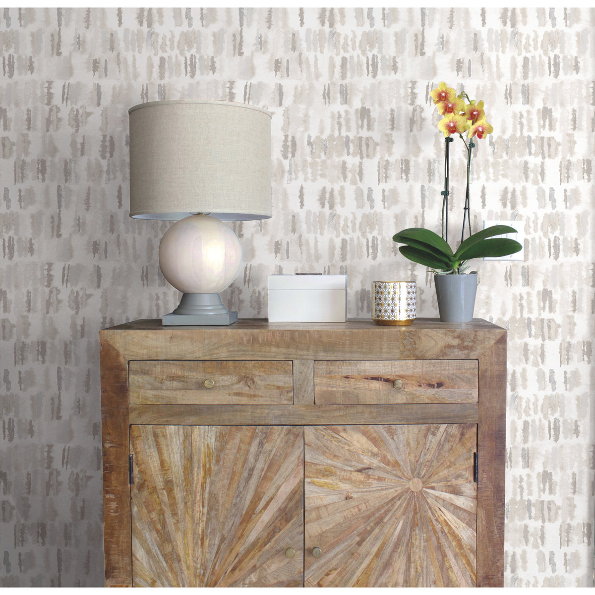 RMK12579RL Peel and Stick Wallpaper in a room setting