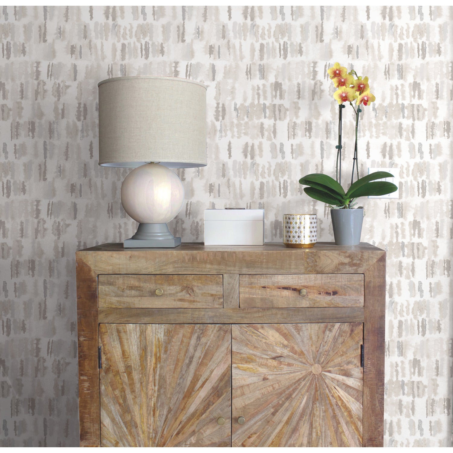 RMK12579RL Peel and Stick Wallpaper in a room setting