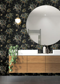 Flowering Peace Tree Peel & Stick Wallpaper in a room setting