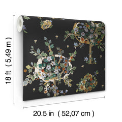 Flowering Peace Tree Peel & Stick Wallpaper - dimensions