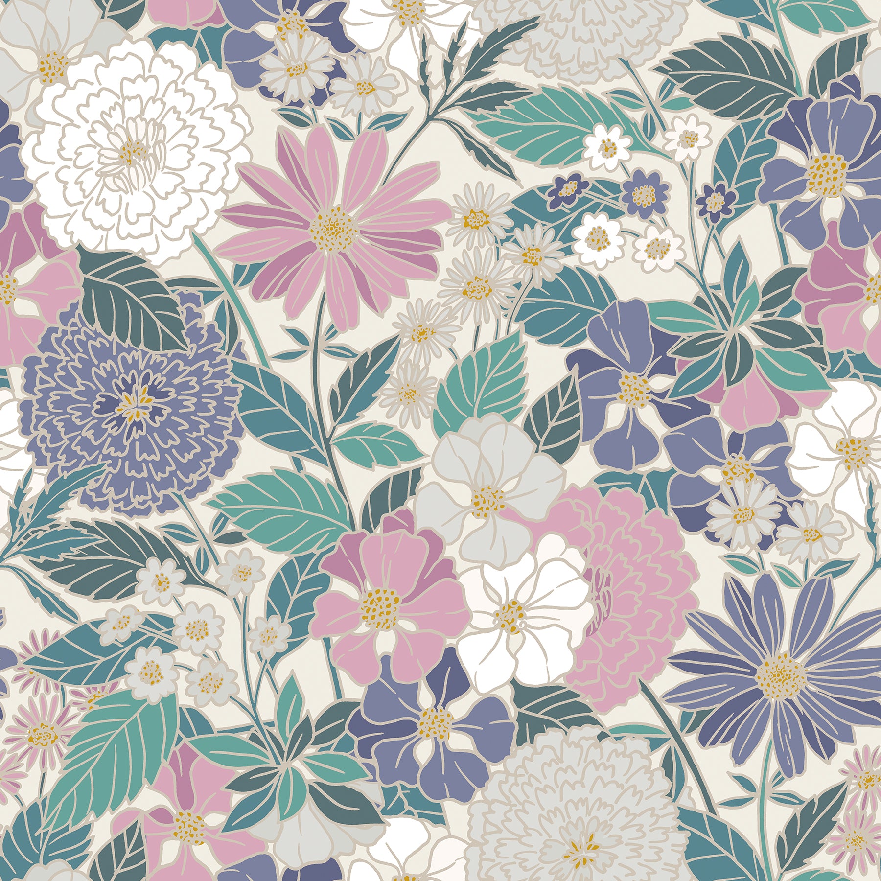 Bohemian Floral Peel & Stick Wallpaper by WallPops
