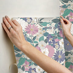 Bohemian Floral Peel & Stick Wallpaper - how to stick