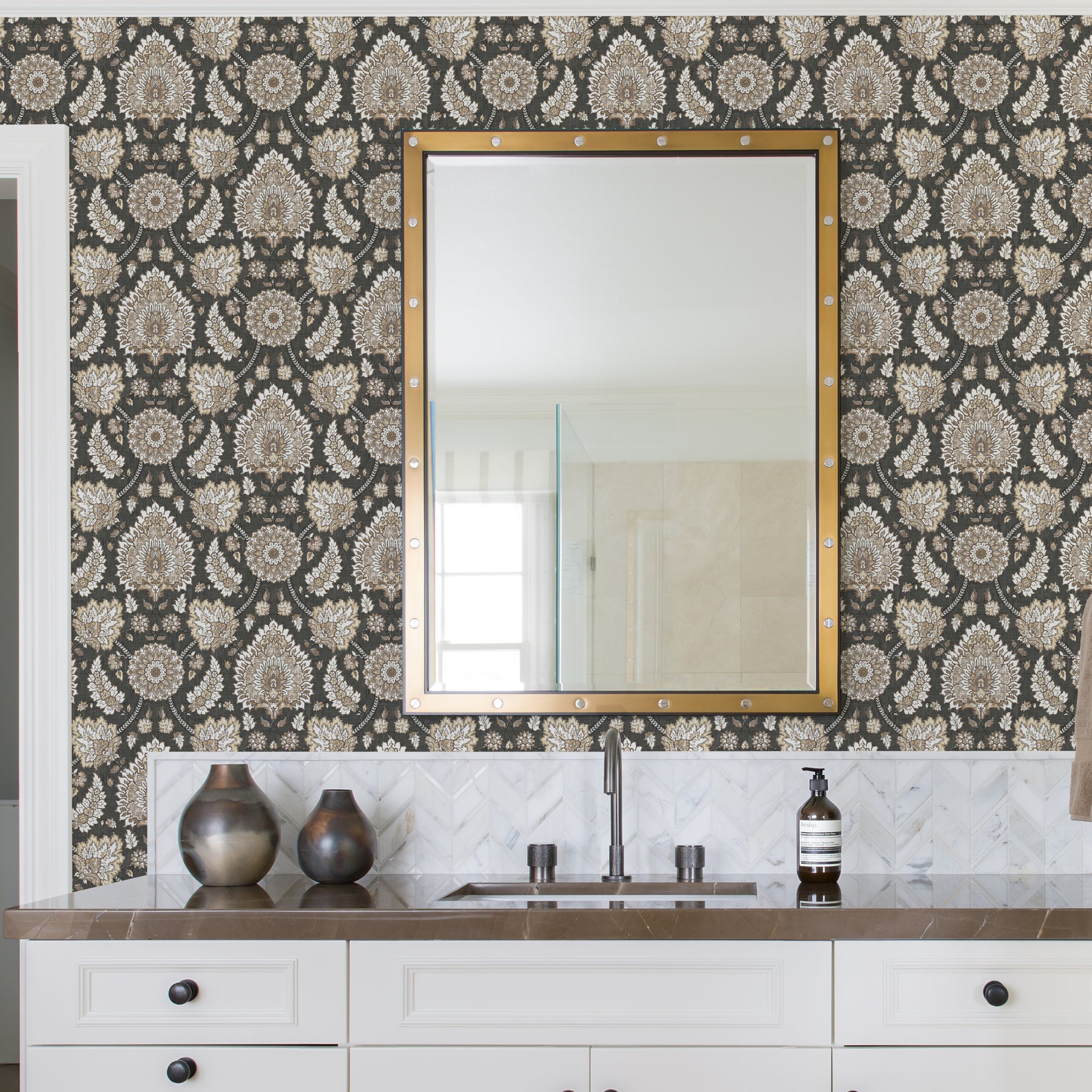 RMK12608PLW Peel and Stick Wallpaper in a room setting