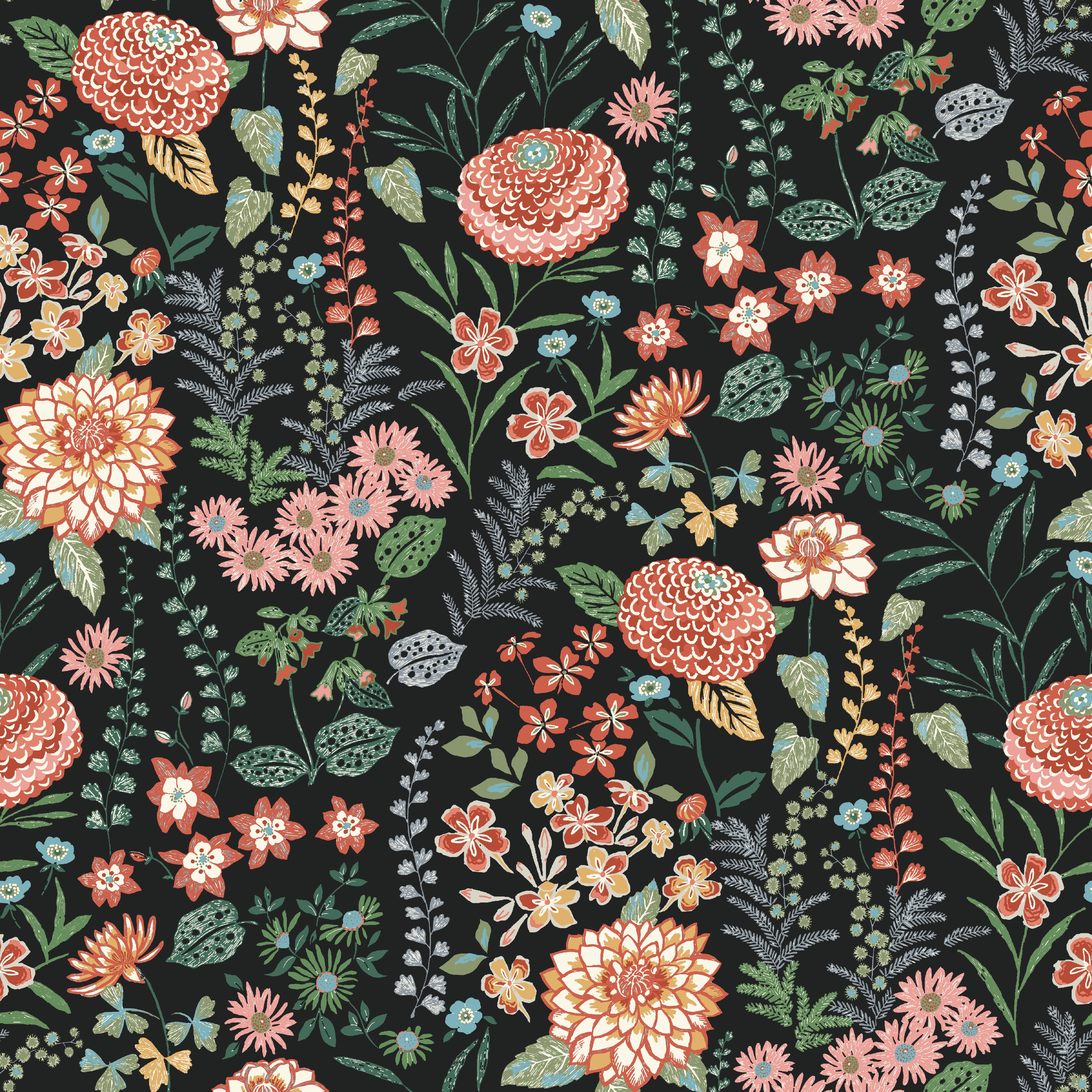 Waverly Fiona Floral P&S Wallpaper by WallPops