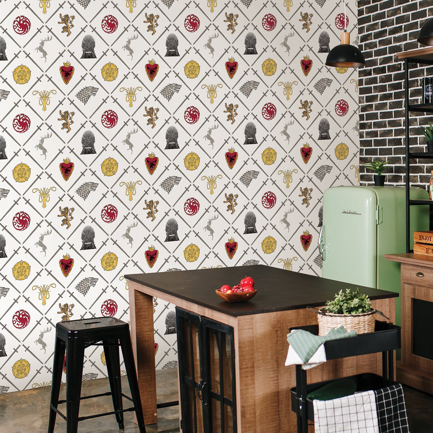 RMK12618RL Peel and Stick Wallpaper in a room setting