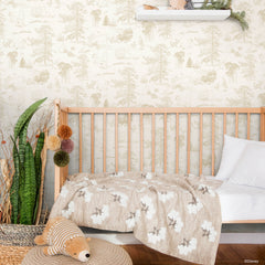 Winnie The Pooh P&S Wallpaper in a room setting
