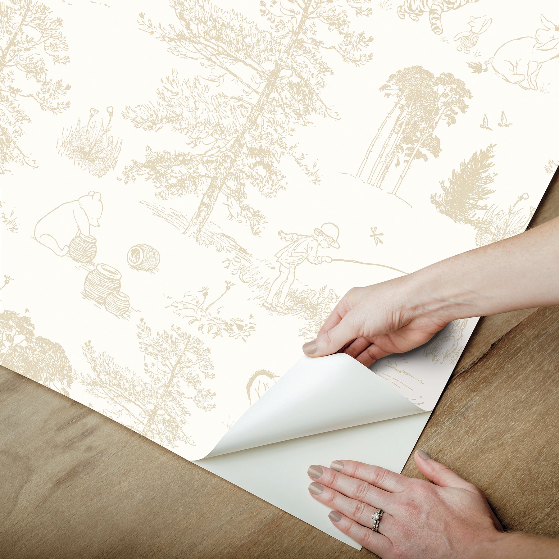 Winnie The Pooh P&S Wallpaper - how to peel