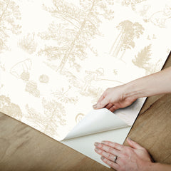 Winnie The Pooh P&S Wallpaper - how to peel